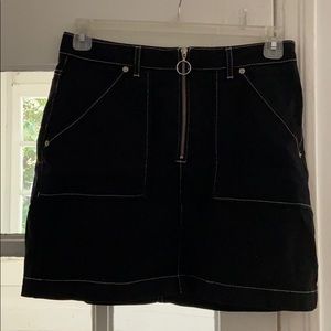 Topshop Moto Black Denim mini skirt